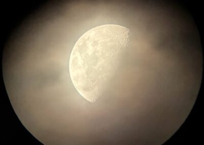 Moon on International Observe the Moon Night 2026 seen from a 3D Printed Telescope